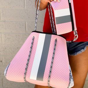 Neoprene Purse with Wallet Set / Pink